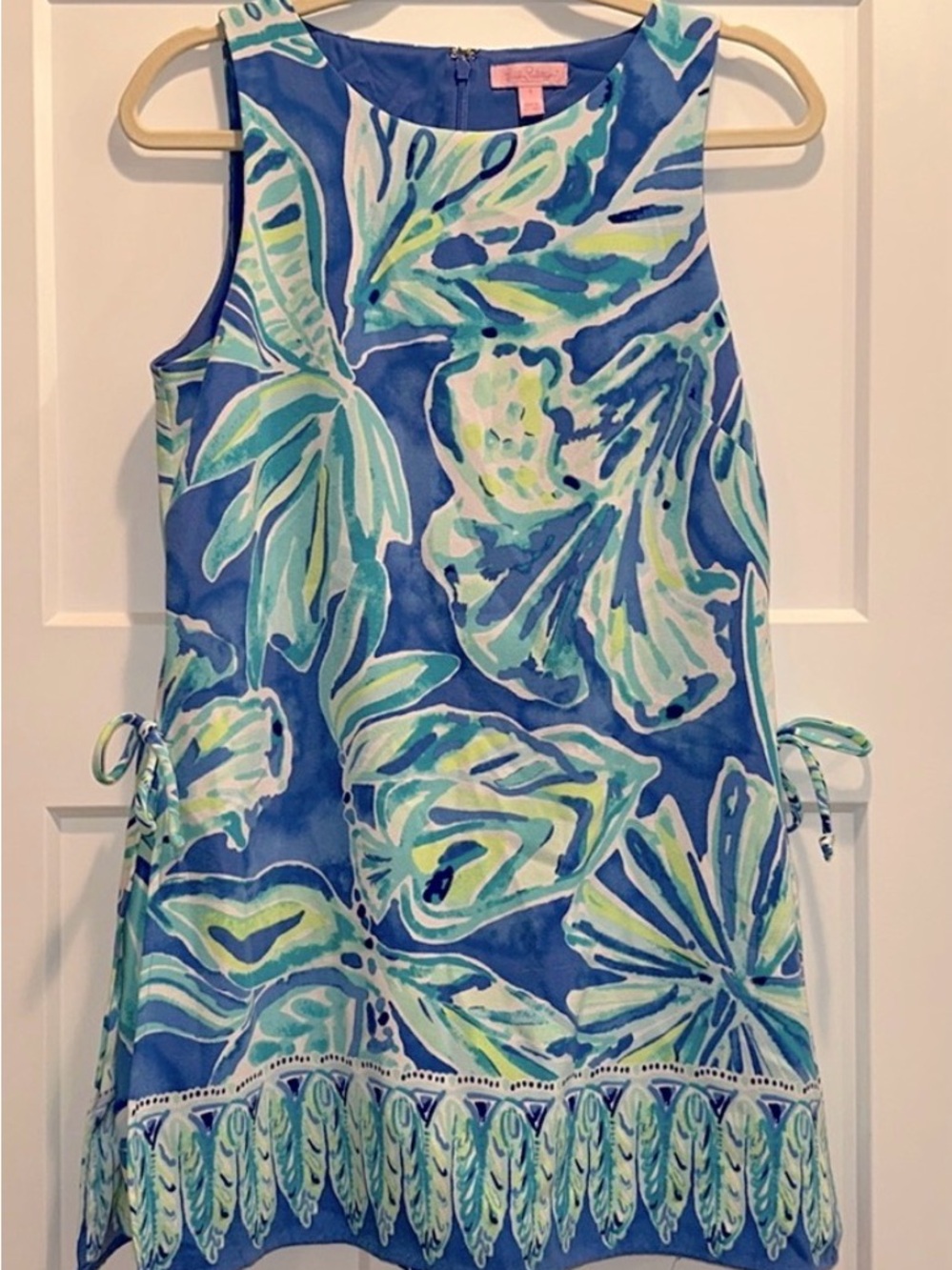 Lily Pulitzer Blue Tropical Print Sleeveless Romper